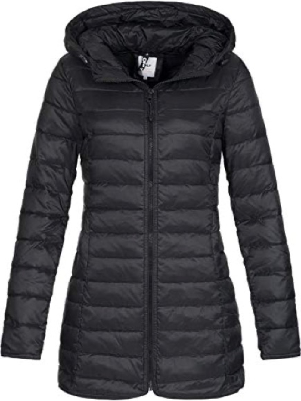 Simons ONLY Womens Tahoe Puffer Jacket XS Hooded Longline Quilted Black